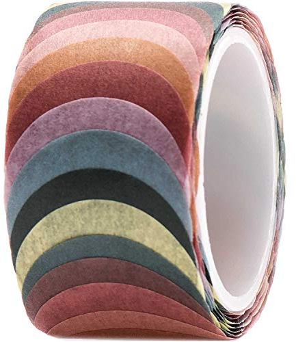 Rico Design Washi Sticker - 200 selbstklebende Sticker - ideal zum Basteln - DIY (Kreise)