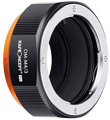K&F CONCEPT Updated OM to M4/3 Adapter, Manual Lens Mount Adapter Compatible with Olympus Zuiko OM Mount Lens to Micro 4/3 MFT M43 Mount Cameras, Compatible with Olympus Lumix Camera BMPCC