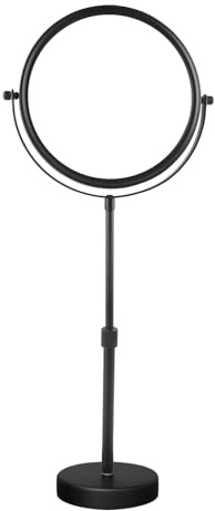 Nicesail Miroir de Table réglable en Hauteur sur Pied Miroir grossissant 5 x Miroir de Rasage pivotant sur Pied Double Face Ø 20 cm
