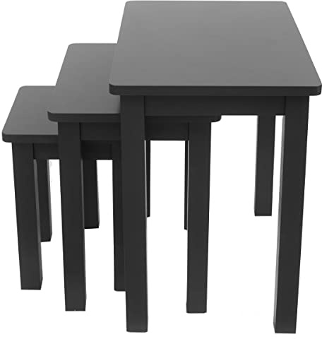 Aurotrice Nest of Table set of 3 Tables Side End Coffee Table for Home Office Living Room
