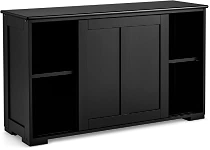 COSTWAY Buffet de Cuisine avec Porte Coulissante