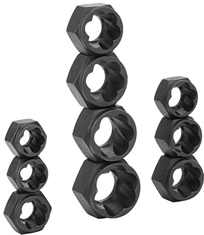 Alvinlite Lot de 10 extracteurs d'écrous | Extracteur de boulons d'écrou endommagés | Ensemble d'extracteurs de goujons | Kit de retrait de boulons cassés | Extracteur d'écrous et de boulons