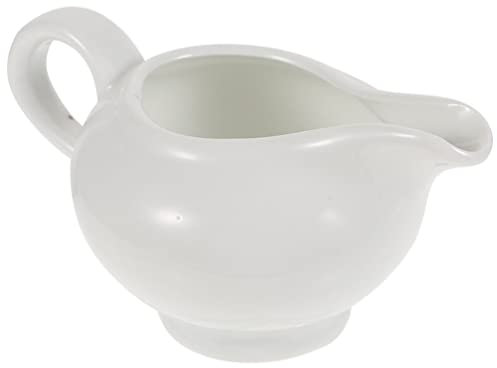 Bote de salsa de cerámica Taza de salsa de cerámica Crema de cerámica con asa Jarra de salsa Taza de salsa de café Dispensador de salsa Crema Plato de azúcar Salsa Cuenco de inmersión D (Size : 7.5X7