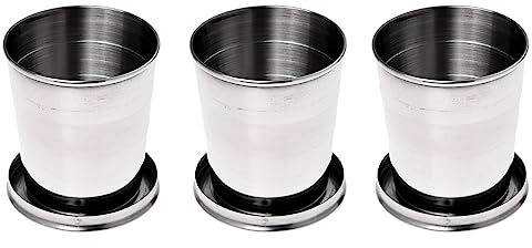 Speesy 3X 240Ml Edelstahl Faltbecher Trinkbecher Becher Outdoor