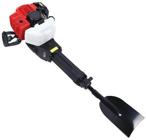 52CC 2-Stroke Portable Garden Tree Digger, 1900W Petrol Powered Excavator Digging Machine Air-Cooled Auger Post Hole Digger for Garden Farm Home