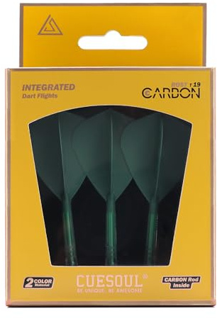 CUESOUL ROST T19 Carbon integrierter Dartschaft und Flight, Drachenform, 3er-Set