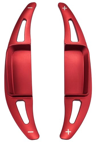 ontto Auto Lenkrad Schaltwippen Lenkradwippe Verlängerung Passt für Mercedes A B C E Klasse W177 W206 W223 C180 GLC EQE EQS 2022-2024 Metall Ersatzsatz Schalthebel Shifter Paddle Extension-Rot