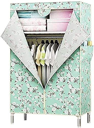 LAMEDOAT Tragbarer Kleiderschrank, Stoffgarderobe, Kleiderschrank, Schlafzimmer, Reißverschluss, doppelt, groß, vollständig geschlossener Stahlrahmen, Stoff, einfach, 170 x 45 x 85 cm, Kleiderständer