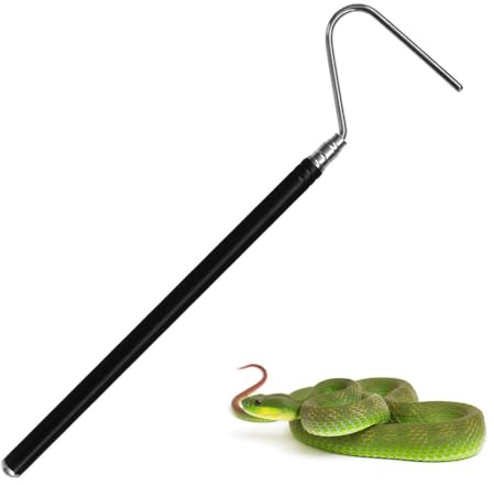 MiOYOOW Gancio a serpente, 102,5 cm, strumento di cattura retrattile estensibile cattura serpente in acciaio inossidabile per catturare animali rampanti fino a 2 LB