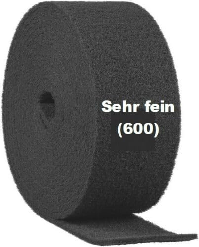 Contura Rouleau de papier abrasif 1000 mm Très fin – Grain 600 Papier abrasif Acier inoxydable Bois Métal Peinture