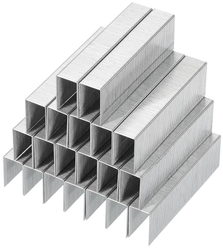 PATIKIL 23/23 Agrafes pour agrafeuse, 2 boîtes de 2000 pièces 15/16 Longueur de jambe standard Agrafes à pointe ciseau plate sans bourrage pour fournitures de bureau à domicile, argent