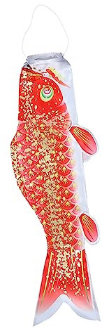 BESPORTBLE Japanischer Karpfen Windsack 50cm Für Draußen Große Rote Windsackflagge Langlebige Wind Dekoration Mit Verarbeitung