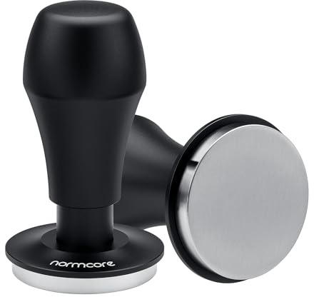 Normcore 49,7 mm Kaffeestampfer V4.1, gefederter Tamper mit Klick-Feedback für La Pavoni Pre-Millennium, ROK Espressokocher, Schwarz