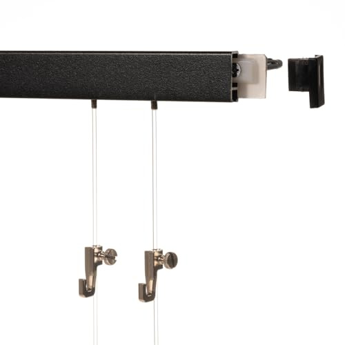 6 Meter (4 x 1,5m) SOFT-RAIL® Bilderschienen Set BUDGET (S), Schwarz | versch. Längen und Farben