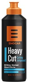 Ewocar Heavy Cut Polierpaste 250ml – Schleifpaste zum Entfernen von Schleifspuren P1000, wasserbasiert, staubarm, silikonfrei – Professionelle Lackkorrektur für tiefe Defekte