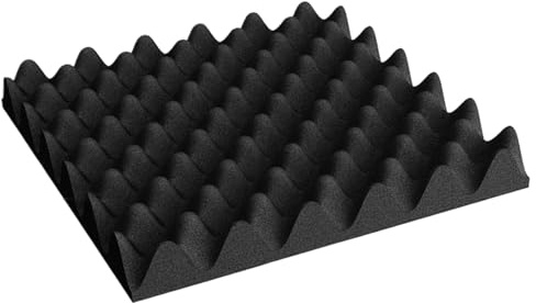 Akustikpaneele Schwarz Akustikschaumstoff Hochdichte Schallabsorber Wand Akustikplatten Selbstklebend Schallabsorbierende Platten Schaumplatten Für Studioaufnahme Und Wohnungen, Hotels 30x30x5cm