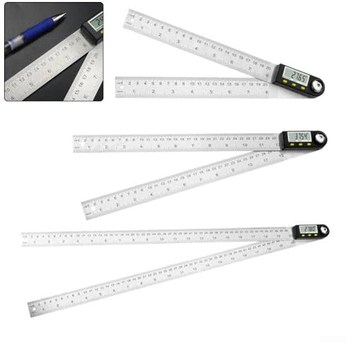 Righello angolare digitale facile da usare per una misurazione rapida e precisa degli angoli (500 mm)