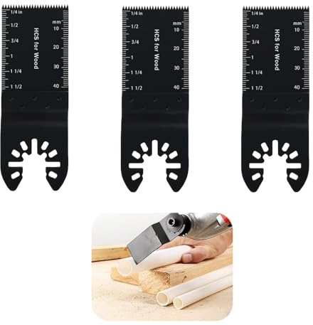 Accessories 3 Pièces Lame pour Outil Multifonction, 34 mm Lames de Scie Multi-Outils Accessoires Universels