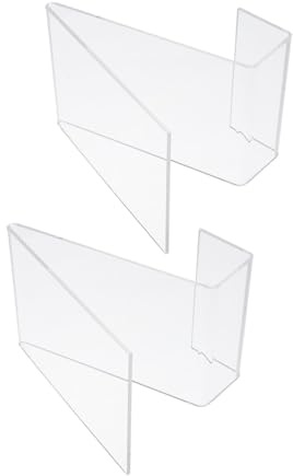 SAFIGLE 2 pezzi Supporto Libri Acrilico Trasparente Espositore Verticale per Libri Tablet e Smartphone Mensola Display Pratica e Resistente per Casa e Ufficio