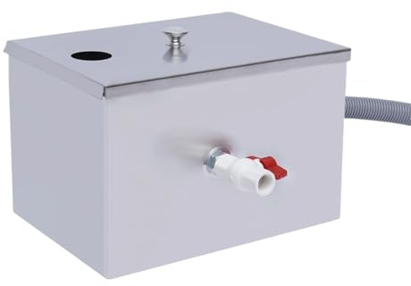 Bac à graisse en acier inoxydable argenté for séparateur d'eau et d'huile de cuisine