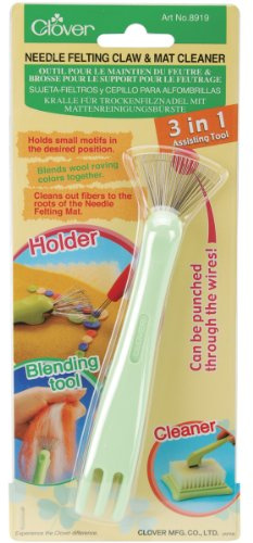 Clover MID(H91,4,10) Kralle für Trockenfilznadel mit Mattenreinigungsbürste, Blau