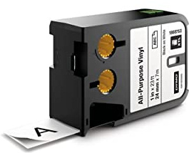 DYMO XTL Allzweck-Vinyletikett | 24 mm x 7 m | Schwarz auf Weiß