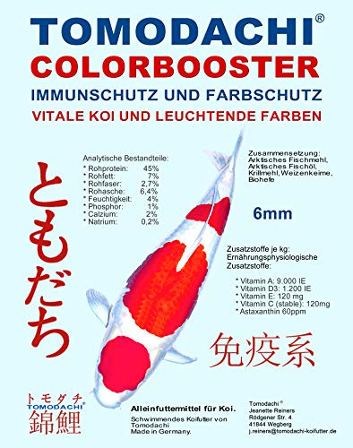 Koifutter Schwimmfutter Koi farbverstärkendes Wachstumsfutter Showa Sanke Kohaku hochverdaulich arktische Rohstoffe Tomodachi 15kg 6mm