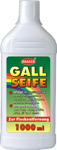 Braeco Gallseife 1 L – Natürliche Fleckenentfernung für Textilien, Kleidung & Wäsche – Umweltfreundlich, Hautschonend & Biologisch Abbaubar