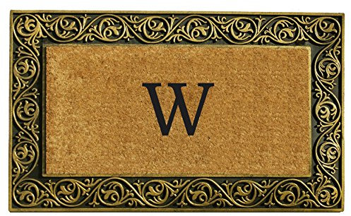 Calloway Mills 10003BRNZE Home & More Prestige Fußmatte, Monogrammierter Buchstabe E, 45,7 x 76,2 x 2,5 cm, Natur/Bronze