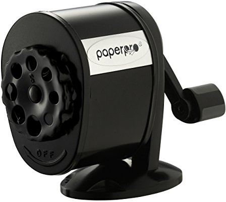 PaperPro MPS1-BLK-EU antimikrobiell, manueller Anspitzer, metall intensiver Schulgebrauch, schwarz