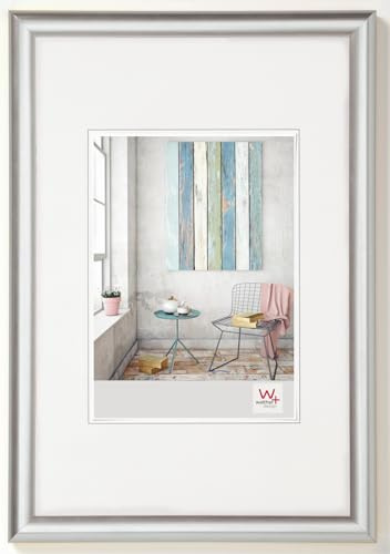 walther design Bilderrahmen silber 30 x 40 cm Trendstyle Kunststoffrahmen KP040S
