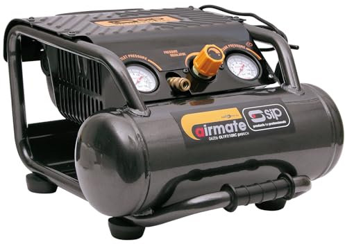 SIP Airmate OL197/10RC Air Compressor Portable Oil-Free Direct Drive, 110V 10L 1.5hp 145psi 8CFM