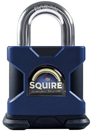 Henry Squire Stronghold P5 Cylinder Open Shackle Steel Padlock, 50 mm (Length)