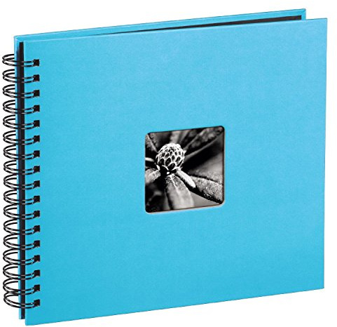 HAMA | Álbum de Fotos para Pegar y Escribir (Álbum con 50 Páginas Negras, 36 cm x 32 cm, Contiene un Compartimento en la Portada para Insertar Foto, Regalo de San Valentin) Color Turquesa