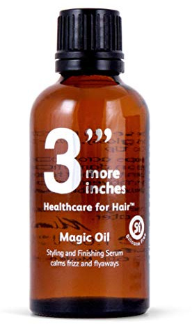3'''More Inches Magic Oil 50ml - Haaröl - Styling- und Finishing-Serum - Glättet Frizz und Flyaways - Für glänzendes, gesundes Haar - Mit natürlichen Ölen - Silikonfrei