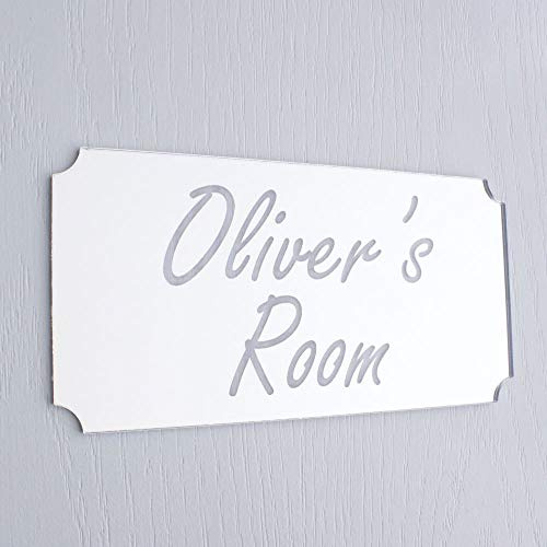 Laserables Personalised Inverted Corners Door Name Plaque Boy or Girls Bedroom Room Sign