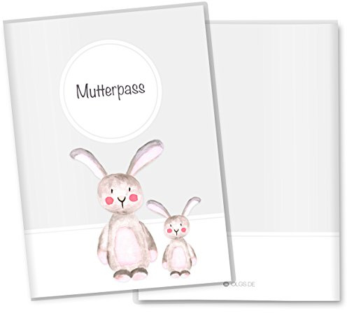 OLGS Mutterpasshülle Waldtiere Hase - 3-teilige Kunststoff Schutzhülle für werdende Mütter, ohne Personalisierung