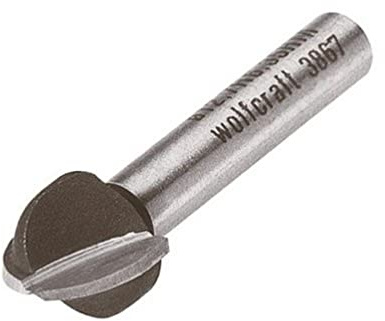 Wolfcraft HM-Hohlkehlfräser I 3967000 I Für präzise Fräsarbeiten mit der Oberfräse und stationärem Fräsmotor