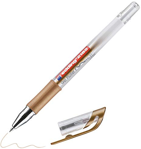 edding 2185 Gelroller - kupfer - 1 Stift - 0,7 mm - Gelstifte zum Schreiben, Malen, Mandala, Bulletjournal - Gelschreiber, Gelmalstifte