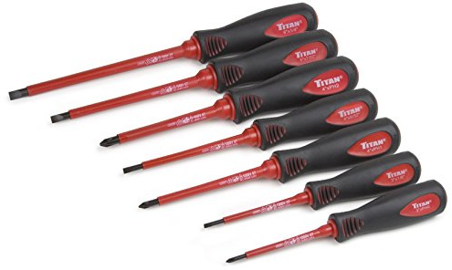 Titan 17237 Set di cacciaviti elettrici isolati da 7 pezzi
