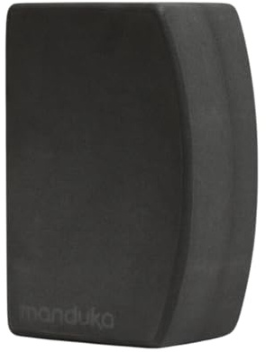 Manduka unBLOK Foam Yoga Block - High Density EVA Foam Yoga Brick – 100 % Recyclable Material Pilates Block - Ergonomic Support for Stability, Comfort and Balance in Any Yoga Pose, Thunder(Grey)
