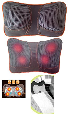GMMH Infrarot Massagegerät für Schultern und Nacken für Auto und Zuhause Shiatsu Massage Kissen Verspannungen Rücken