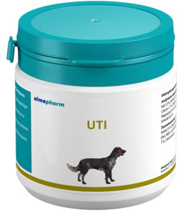 almapharm UTI | 125 Tabletten | Ergänzungsfuttermittel für Hunde | Kann zum Ausgleich ernährungsbedingter Defizite beitragen | Zur Unterstützung der Harnwege