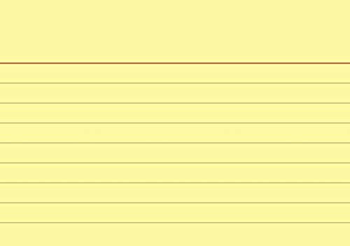 Brunnen Karteikarten, 180 g/qm, A7 quer, liniert (1000er Vorteilspack, gelb)