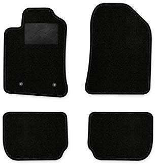 Bär-AfC Auto Fußmatten Ideal passend für Toyota Avensis T25 2003-2009, Autoteppiche Nadelvlies Schwarz, Rand Kettelung Schwarz, Trittschutz Kunststoff, Set 4-teilig, TY03824