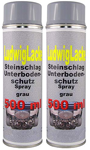 2 x 500 ml Spray Steinschlagschutz grau überlackierbar mit Autolack