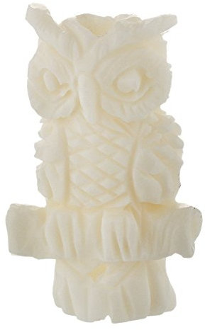 NKlaus Haarschmuck Bartperle SOVIN Eule auf Ast Knochen Lockenperle 6429