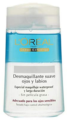 L'Oréal Paris Dermo Expertise Desmaquillante Ojos y Labios sin Efecto Gaso, 125 ml