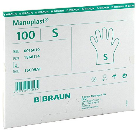 Manuplast Pe Klein, guanti usa e getta, 100 pezzi