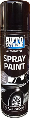 250ml Auto Spray Paint Black Gloss 1901 Spray Can Household Car Van Bike Aerosol Paint (3 Pack)